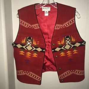 Pendleton women’s western style wool vest NBW